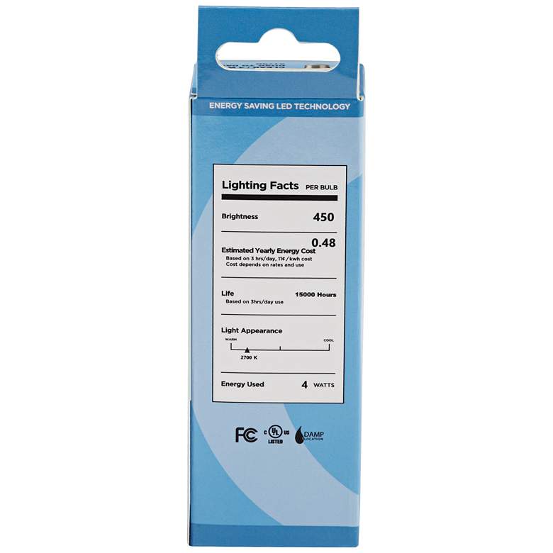 Image 3 40W Equivalent Clear 4W LED Filament Standard Torpedo Bulb more views