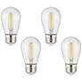 40W Equivalent Clear 4W LED ST14 Outdoor Party Light 4-Pack