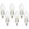 40W Equivalent Clear 5W LED Dimmable Candelabra Bulb 6-Pack
