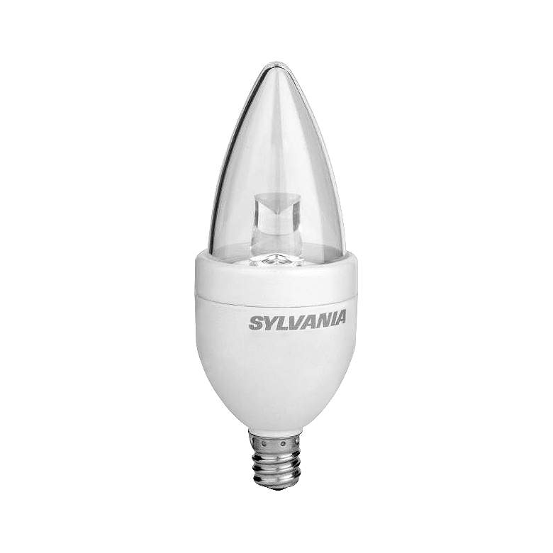 Image 1 40W Equivalent Clear 6W LED Dimmable Blunt Tip Candelabra