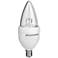 40W Equivalent Clear 6W LED Dimmable Blunt Tip Candelabra