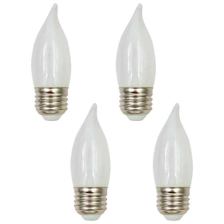 Image 1 40W Equivalent Flame Tip Milky Glass 4W LED Bulbs 4-Pack