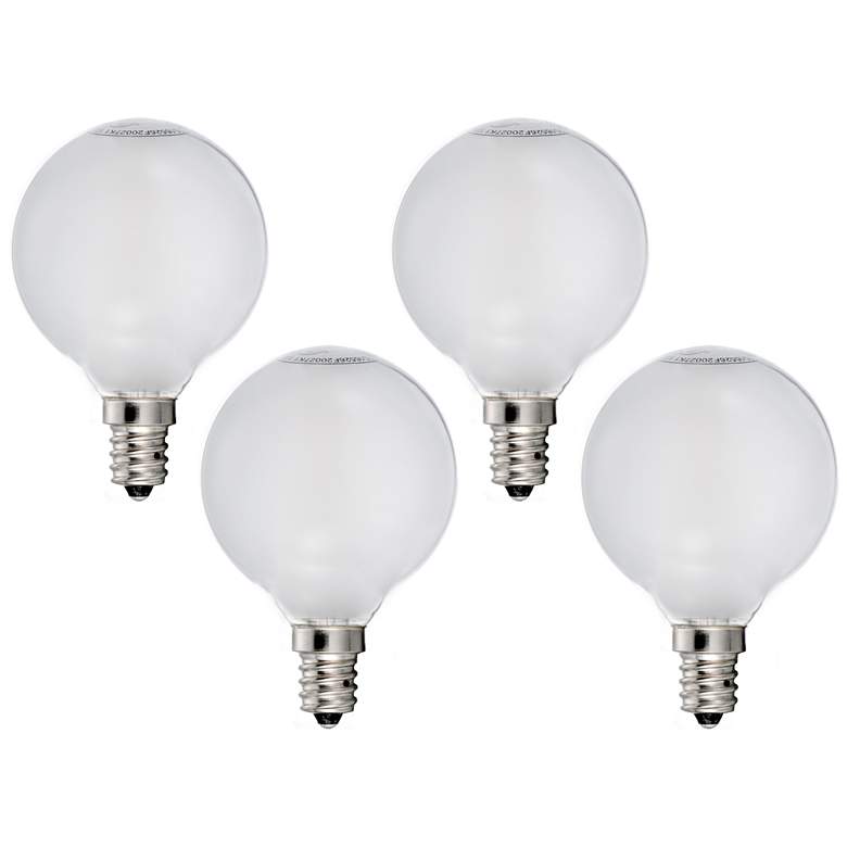 Image 1 40W Equivalent Frost 4W LED Dimmable Candelabra G16.5 4-Pack