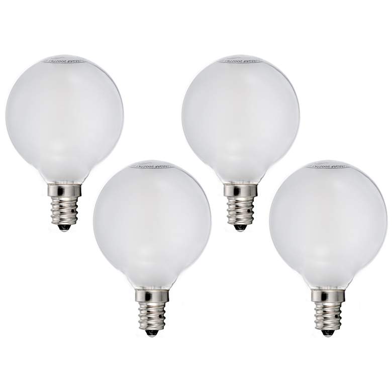 Image 1 40W Equivalent Frost 4W LED Dimmable Candelabra G16.5 4-Pack