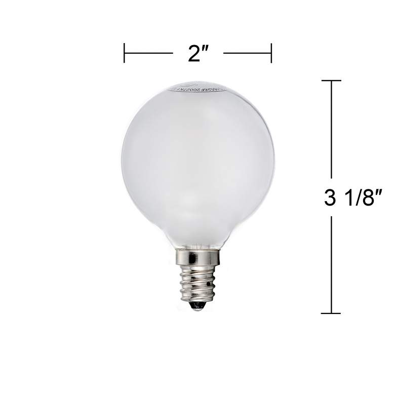 Image 4 40W Equivalent Frost 4W LED Dimmable Candelabra G16.5 4-Pack more views