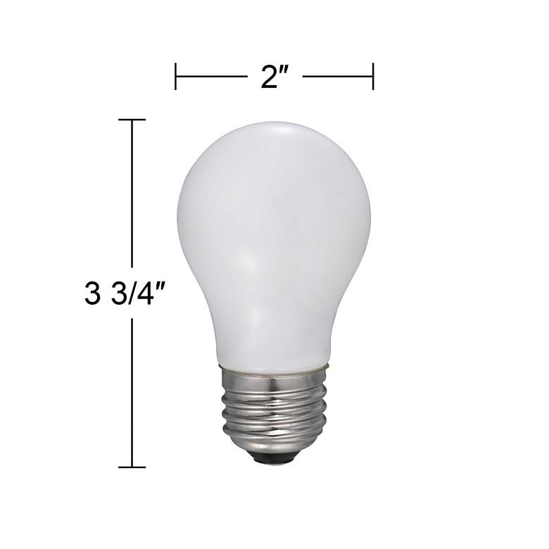 Image 3 40W Equivalent Frosted 4W LED Dimmable Standard A15 Bulb by Tesler more views