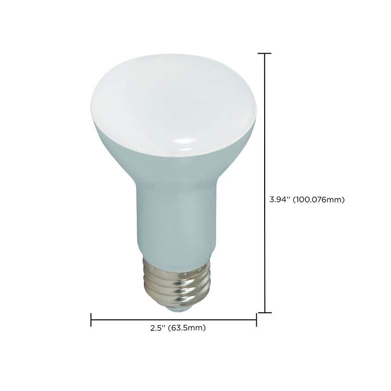 Image 2 40W Equivalent Frosted 6.5W LED Dimmable Standard R20 Light Bulb by Satco more views