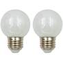 40W Equivalent Milky 4W LED 2700K Dimmable Standard 2-Pack