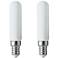 40W Equivalent Milky 4W LED Dimmable E12 Base T6 2-Pack