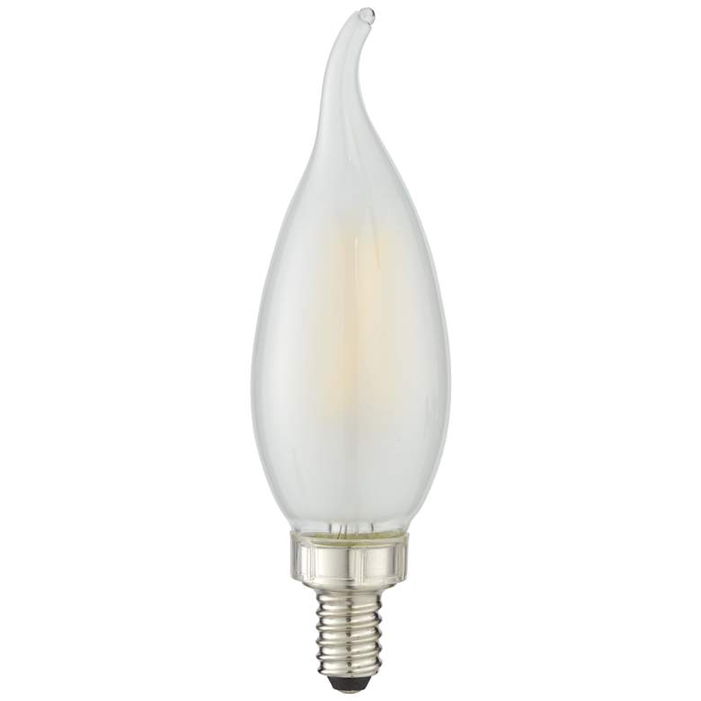 Image 1 40W Equivalent Milky 4W LED Dimmable Flame Candelabra Bulb