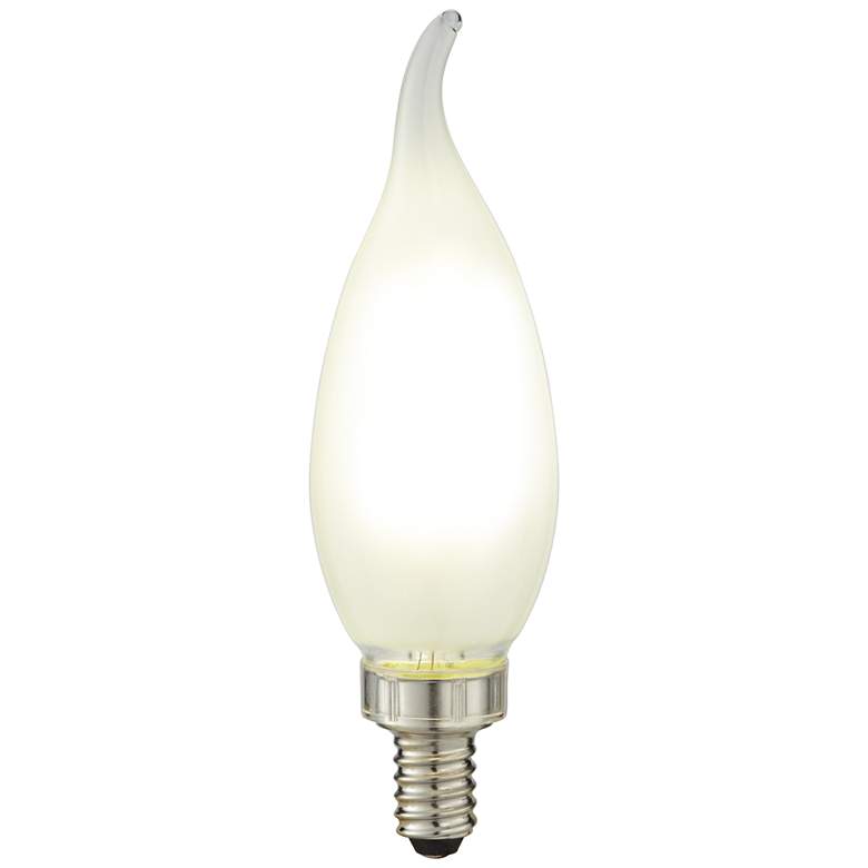 Image 2 40W Equivalent Milky 4W LED Dimmable Flame Candelabra Bulb more views