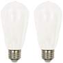40W Equivalent Milky 4W LED Dimmable Standard ST19 2-Pack