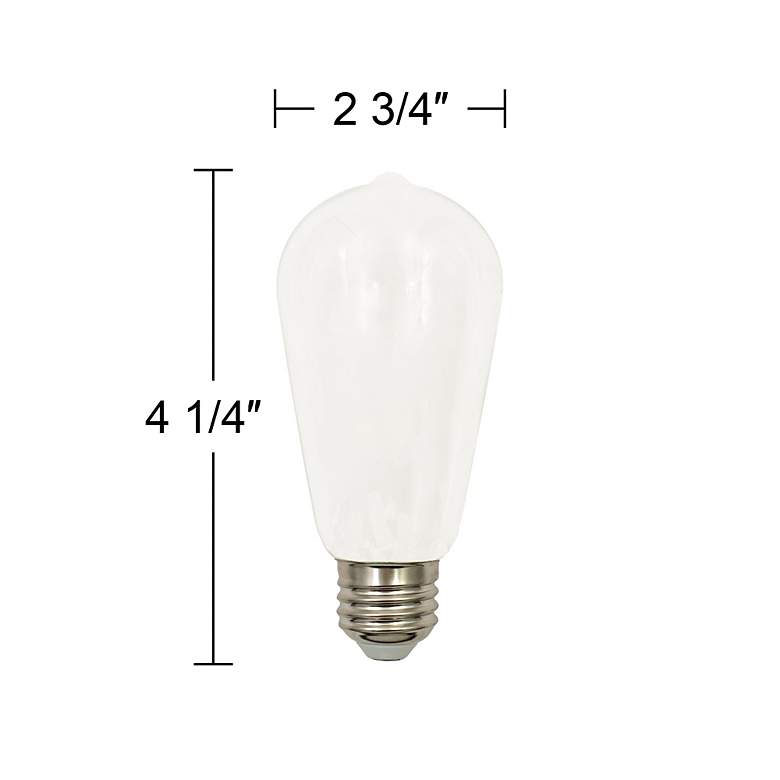 Image 4 40W Equivalent Milky 4W LED Dimmable Standard ST19 4-Pack more views