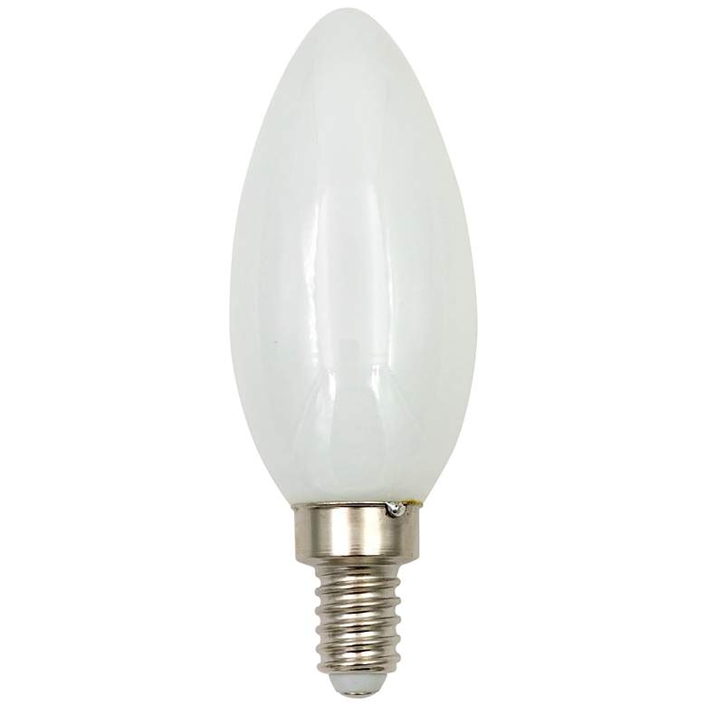 Image 1 40W Equivalent Milky 4W LED Dimmable Torpedo Candelabra Bulb