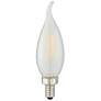 40W Equivalent Milky Glass Flame Tip 4W LED Candelabra Bulbs
