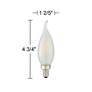 40W Equivalent Milky Glass Flame Tip 4W LED Candelabra Bulbs