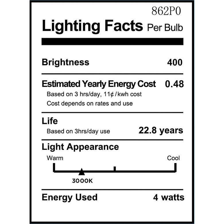 Image 2 40W Equivalent Milky White 4W LED Dimmable T14 Standard Bulb more views