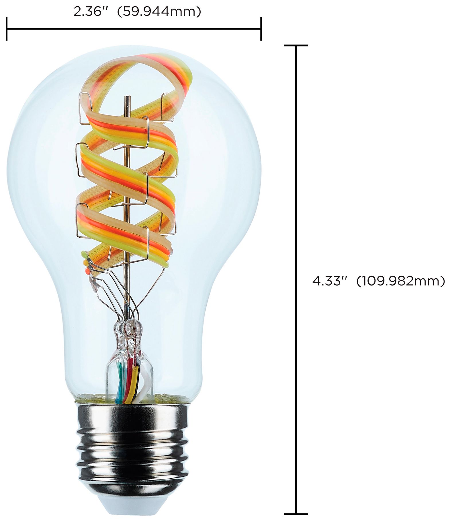 40W Equivalent Satco 6W Clear Glass LED Dimmable Standard A19 6-Pack in scene