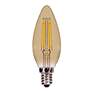 1_40W Equivalent Satco Amber 3.5W LED Dimmable Candelabra C11