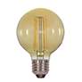1_40W Equivalent Satco Amber 4.5W LED Dimmable Standard Bulb