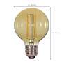 40W Equivalent Satco Amber 4.5W LED Dimmable Standard Bulb in scene