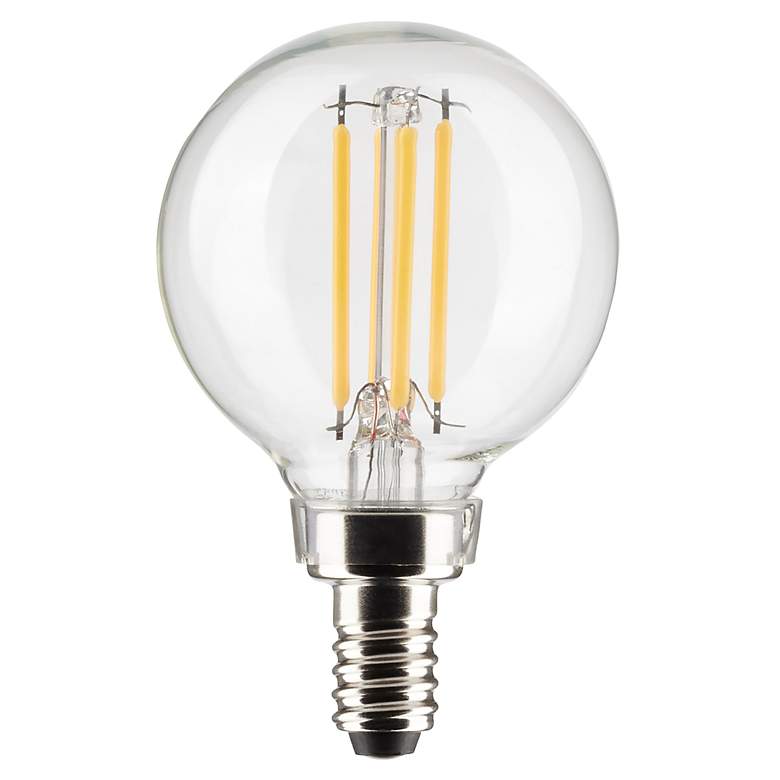 Image 1 40W Equivalent Satco Clear 4W LED Dimmable Candelabra 2-Pack