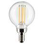 1_40W Equivalent Satco Clear 4W LED Dimmable Candelabra 2-Pack