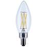 1_40W Equivalent Satco Clear 4W LED Dimmable Candelabra 3-Pack