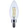 40W Equivalent Satco Clear 4W LED Dimmable Candelabra 3-Pack