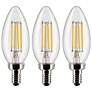 3_40W Equivalent Satco Clear 4W LED Dimmable Candelabra 3-Pack more views