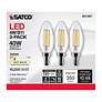 5_40W Equivalent Satco Clear 4W LED Dimmable Candelabra 3-Pack more views