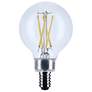 1_40W Equivalent Satco Clear 4W LED Dimmable Candelabra G16.5