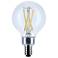 40W Equivalent Satco Clear 4W LED Dimmable Candelabra G16.5