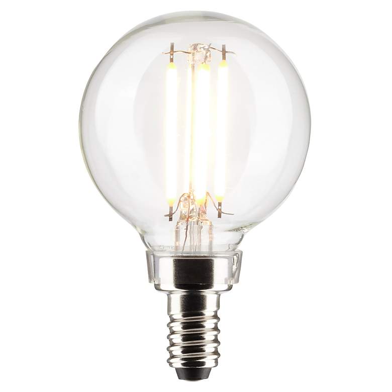 Image 2 40W Equivalent Satco Clear 4W LED Dimmable Candelabra G16.5 more views