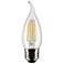 40W Equivalent Satco Clear 4W LED Dimmable E26 CA10 2-Pack