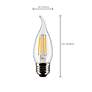 6_40W Equivalent Satco Clear 4W LED Dimmable E26 CA10 2-Pack more views