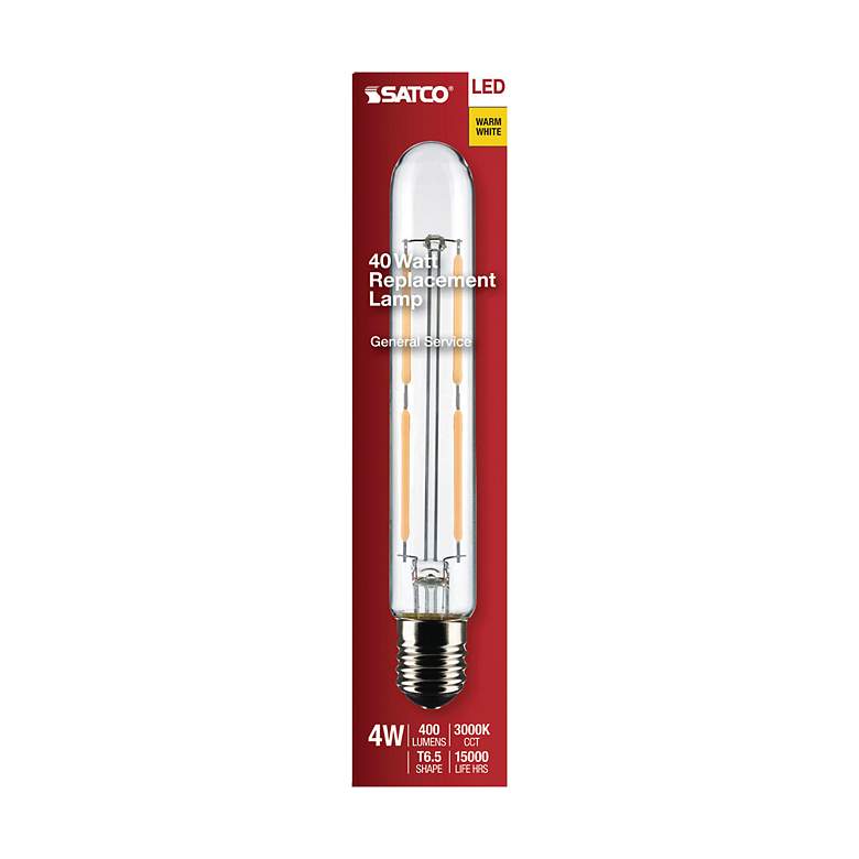 Image 5 40W Equivalent Satco Clear 4W LED Dimmable Intermediate Bulb more views