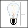6_40W Equivalent Satco Clear 5.5W LED Dimmable Standard 2-Pack more views
