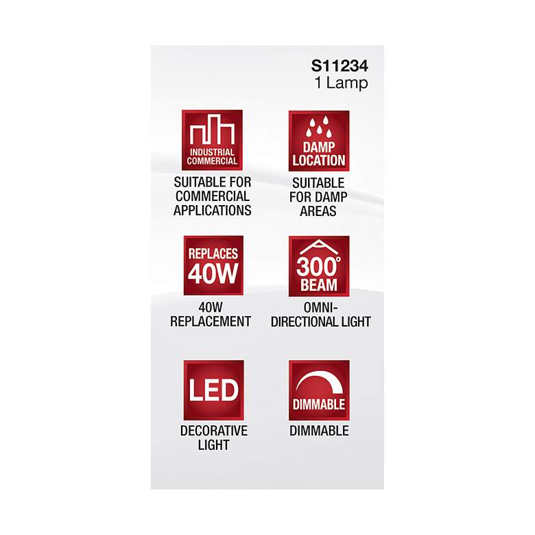 Image 5 40W Equivalent Satco Clear 5W JCD LED Dimmable Bi-Pin Bulb more views