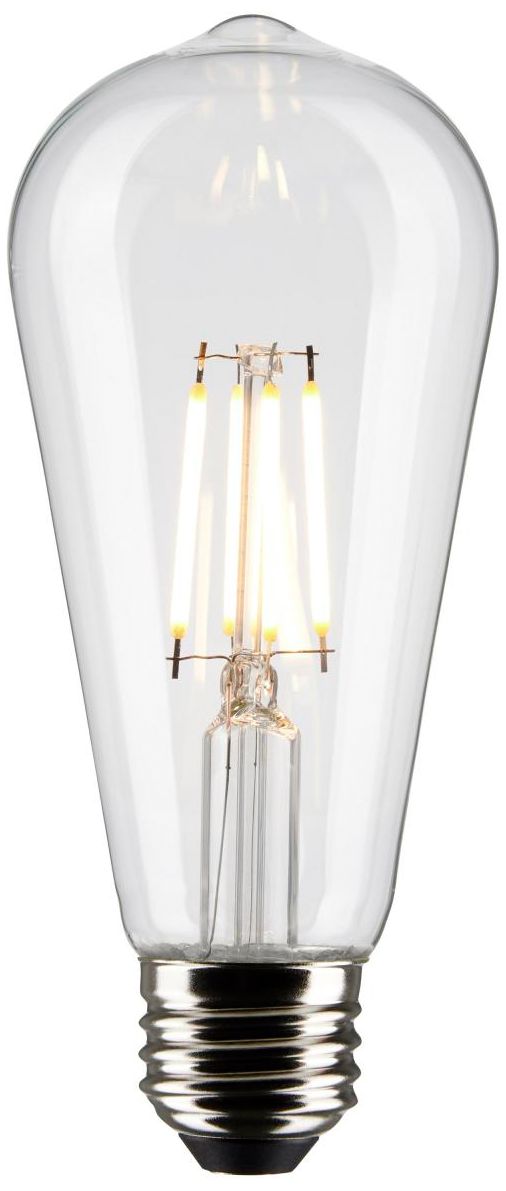 Image 2 40W Equivalent Satco Clear 5W LED Dimmable Standard ST19 6-Pack more views