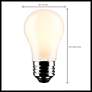 5_40W Equivalent Satco Frosted 5.5W LED Dimmable E26 2-Pack more views