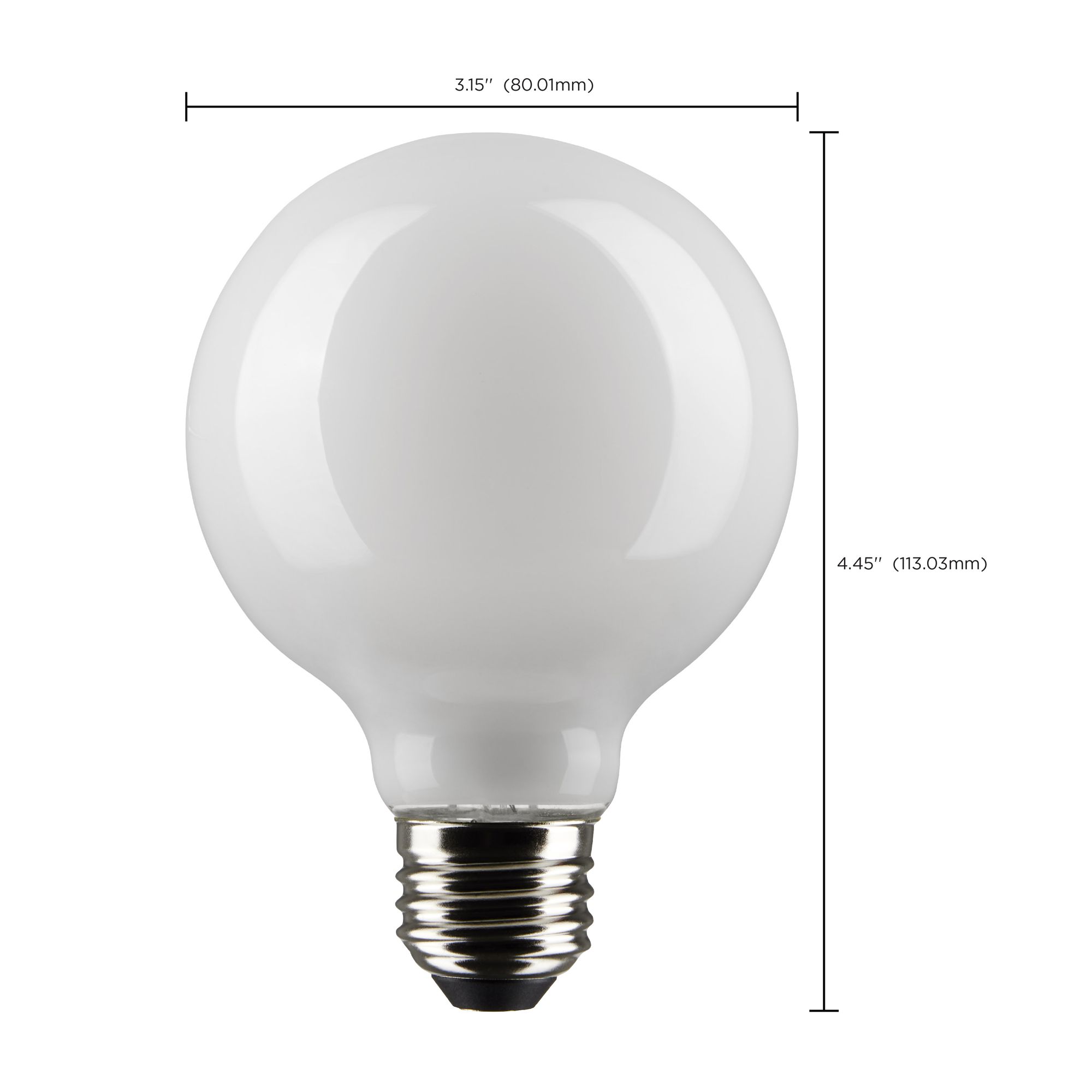 40W Equivalent Satco White 4.5W 3000K LED Dimmable Standard in scene