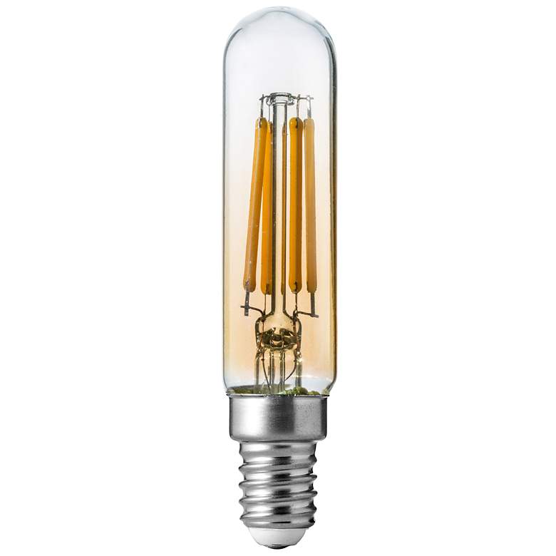 Image 1 40W Equivalent T6 Amber 4W LED Dimmable E12 Base Bulb