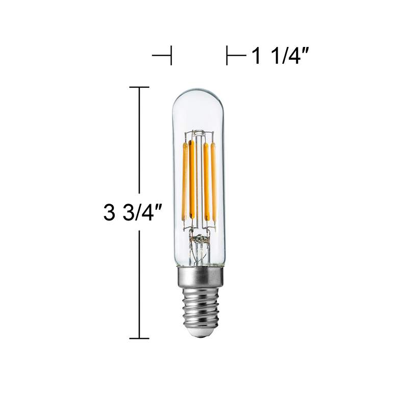 Image 3 40W Equivalent T6 Clear 4W LED Dimmable E12 Base Bulb more views