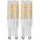 40W Equivalent Tesler 4W LED Dimmable G9 Base Bulb Set of 2