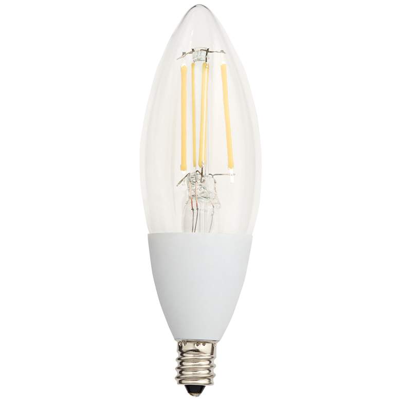Image 1 40W Equivalent Tesler 4W LED Filament Dusk to Dawn E12 Bulb