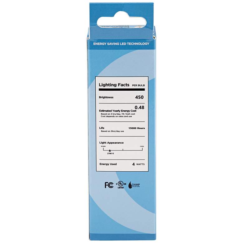Image 3 40W Equivalent Tesler 4W LED Filament Dusk to Dawn E12 Bulb more views