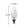 2_40W Equivalent Tesler Clear 4W E12 Candelabra Base Dimmable LED Bulb 2-Pack more views