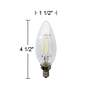 40W Equivalent Tesler Clear 4W E12 Candelabra Base Dimmable LED Bulb