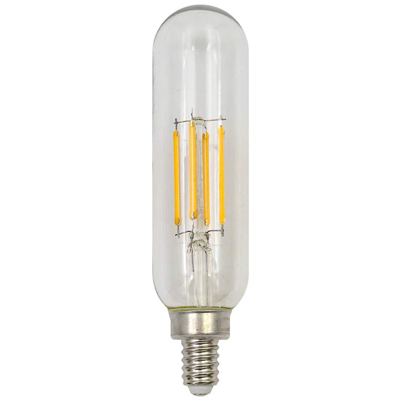 Image 1 40W Equivalent Tesler Clear 4W LED Dimmable E12 Base Bulb